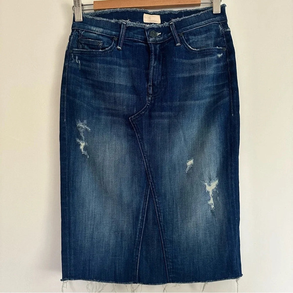 Mother The Double Fray Skirt  take the edge off Size: 26 - Picture 2 of 5